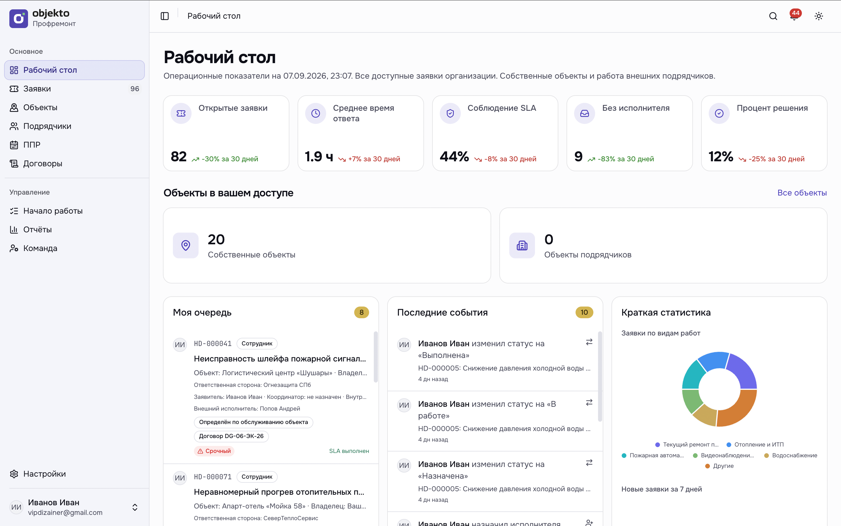 objekto — рабочий стол